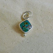 Load image into Gallery viewer, Square Turquoise Sterling Silver Pendant