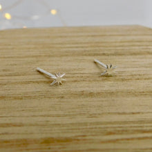 Load image into Gallery viewer, Tiny North Star Sterling Silver Studs