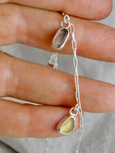 Load image into Gallery viewer, Rainbow Sea Glass Sterling Silver Anklet