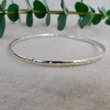 Load image into Gallery viewer, Chunky Polka Dot Sterling Silver Bangle