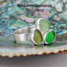 Load image into Gallery viewer, Made To Order Triple Sea Glass Sterling Silver Cuff Ring