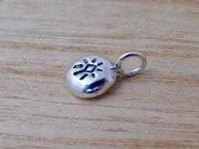 Load image into Gallery viewer, Star Burst Pebble Sterling Silver Charm