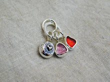 Load image into Gallery viewer, Red Sea Glass and Pink Tourmaline Sterling Silver Pendant 2