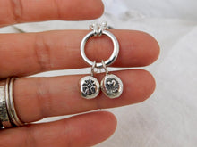 Load image into Gallery viewer, Heart Burst Pebble Sterling Silver Charm
