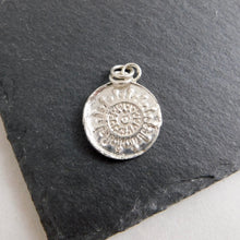 Load image into Gallery viewer, Wax Stamped Coin Sterling Silver Pendant