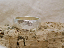 Load image into Gallery viewer, Geometric Carved Sterling Silver Ring