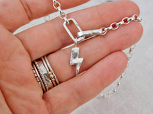 Load image into Gallery viewer, Lightening Bolt Sterling Silver Charm