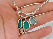 Load image into Gallery viewer, Sterling Silver Interlocking Rectangle Charm Keeper Necklace