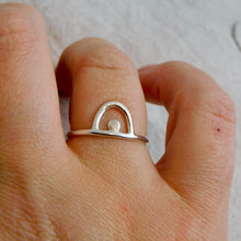 Load image into Gallery viewer, Made To Order Arch and Dot Sterling Silver Stacking Ring