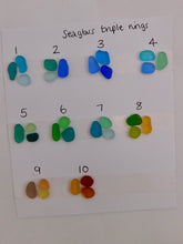 Load image into Gallery viewer, Made To Order Triple Sea Glass Sterling Silver Cuff Ring