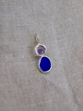 Load image into Gallery viewer, Cobalt Sea Glass Sterling Silver Charm