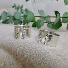 Load image into Gallery viewer, Made to Order Reticulated Loads Of Sea Foam Cuff Sterling Silver Ring