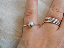 Load image into Gallery viewer, Made To Order Large Pebble Sterling Silver Stacking Ring