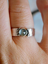 Load image into Gallery viewer, Rose Cut Labradorite Sterling Silver Ring