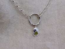 Load image into Gallery viewer, Peridot Pebble Sterling Silver Charm