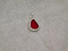 Load image into Gallery viewer, Red Sea Glass Sterling Silver Charm