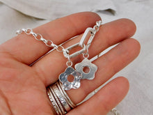 Load image into Gallery viewer, Organic Shaped Flower Sterling Silver Charm