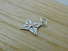 Load image into Gallery viewer, Four Point Star Sterling Silver and Rose Gold Charm