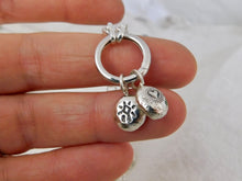 Load image into Gallery viewer, Star Burst Pebble Sterling Silver Charm