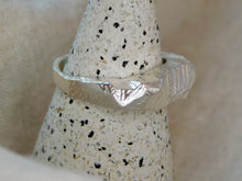Load image into Gallery viewer, Geometric Carved Signet Style Sterling Silver Ring