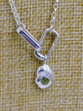 Load image into Gallery viewer, Peridot Pebble Sterling Silver Charm