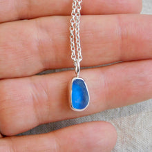 Load image into Gallery viewer, Made To Order Simple Sea Glass Sterling Silver Pendant