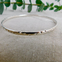 Load image into Gallery viewer, Chunky Polka Dot Sterling Silver Bangle