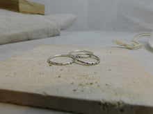 Load image into Gallery viewer, Made To Order Stripe Stamped Sterling Silver Stacking Ring