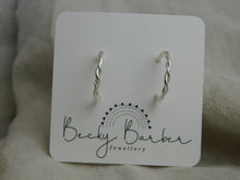 Load image into Gallery viewer, Twisted Wire Sterling Silver Hoop Studs