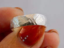 Load image into Gallery viewer, Geometric Carved Sterling Silver Ring