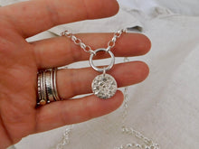 Load image into Gallery viewer, Reticulated Disc Sterling Silver Charm