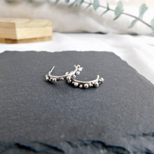 Load image into Gallery viewer, Seafoam Sterling Silver Open Hoop Studs