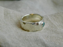Load image into Gallery viewer, Chunky Geometric Topaz Sterling Silver Ring