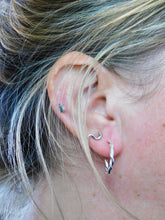 Load image into Gallery viewer, Twisted Wire Sterling Silver Hoop Studs