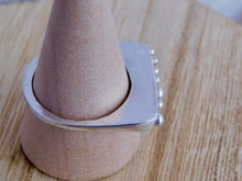 Load image into Gallery viewer, Rectangle Dot Statment Sterling Silver Ring