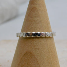 Load image into Gallery viewer, Made To Order Flat Woven Sterling Silver Stacking Ring