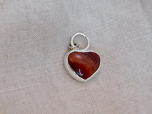 Load image into Gallery viewer, Large Red Jasper Heart Sterling Silver Pendant