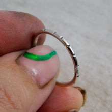 Load image into Gallery viewer, Made To Order Stripe Stamped Sterling Silver Stacking Ring