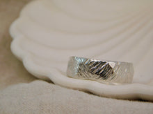 Load image into Gallery viewer, Geometric Carved Sterling Silver Ring