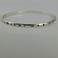 Load image into Gallery viewer, Made To Order Aztec Stamped Sterling Silver Bangle