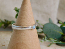 Load image into Gallery viewer, Tiny Labradorite Pebble Sterling Silver Ring