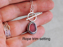 Load image into Gallery viewer, Made to Order Sea Glass Toggle Sterling Silver Necklace
