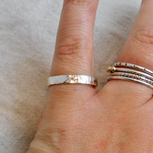 Load image into Gallery viewer, Made To Order Wide Hammered Sterling Silver Stacking Ring