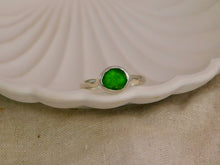 Load image into Gallery viewer, Green Sea Glass Sterling Silver Ring
