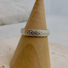 Load image into Gallery viewer, Made To Order Snake Skin Sterling Silver Stacking Ring