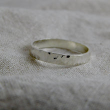 Load image into Gallery viewer, Made To Order Wide Hammered Sterling Silver Stacking Ring