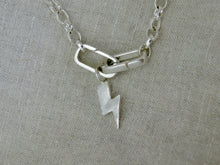 Load image into Gallery viewer, Lightening Bolt Sterling Silver Charm