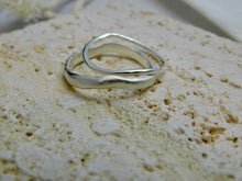 Load image into Gallery viewer, Organically Shaped Double Sterling Silver Ring Set