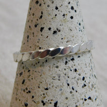 Load image into Gallery viewer, Made To Order Flat Woven Sterling Silver Stacking Ring