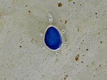 Load image into Gallery viewer, Bright Blue Sea Glass Sterling Silver Charm